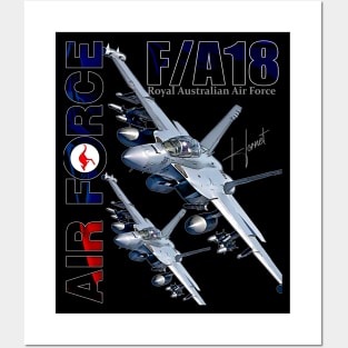 RAAF Australian Air Force FA18 Hornet Fighterjet Posters and Art